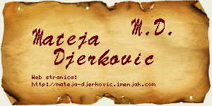 Mateja Đerković vizit kartica
